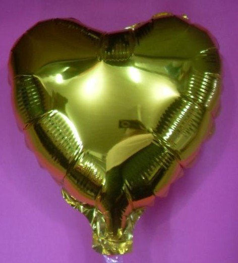 ลูกโป่งฟลอย์รูปหัวใจ สีทอง ไซส์ 18 นิ้ว - Heart Shape Balloon Gold Color