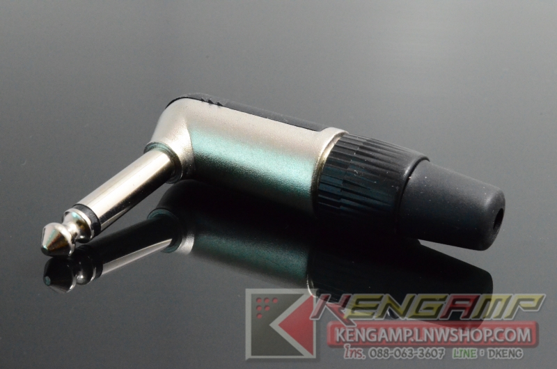 (1ตัว) [PJ] LIDGE YM-178 ปลั๊กโฟนโมโน 1/4" ตัวงอ สำหรับเข้าสาย