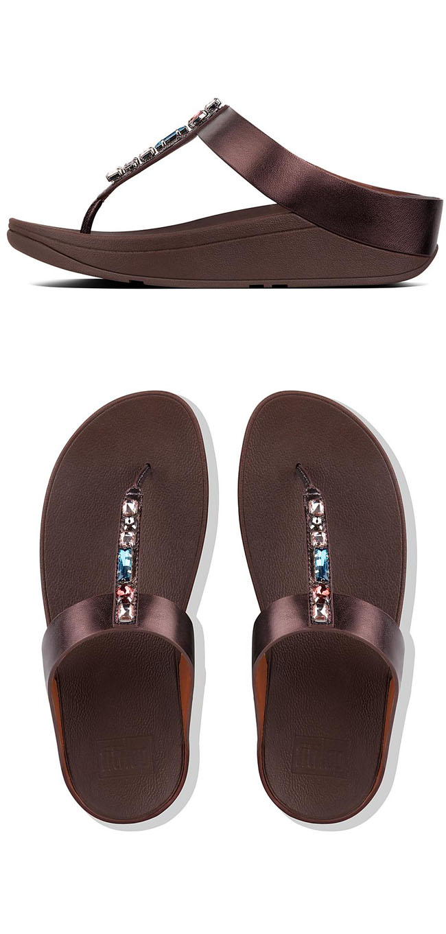Fitflop Fino Bejewelled Berry ของแท้ นำเข้าจาก USA และ UK