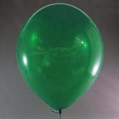 ลูกโป่งกลม สีเขียว คริสตัล ไซส์ 10 นิ้ว แพ็คละ 10 ใบ (Round Balloons 10"- Green Cystal Balloon)