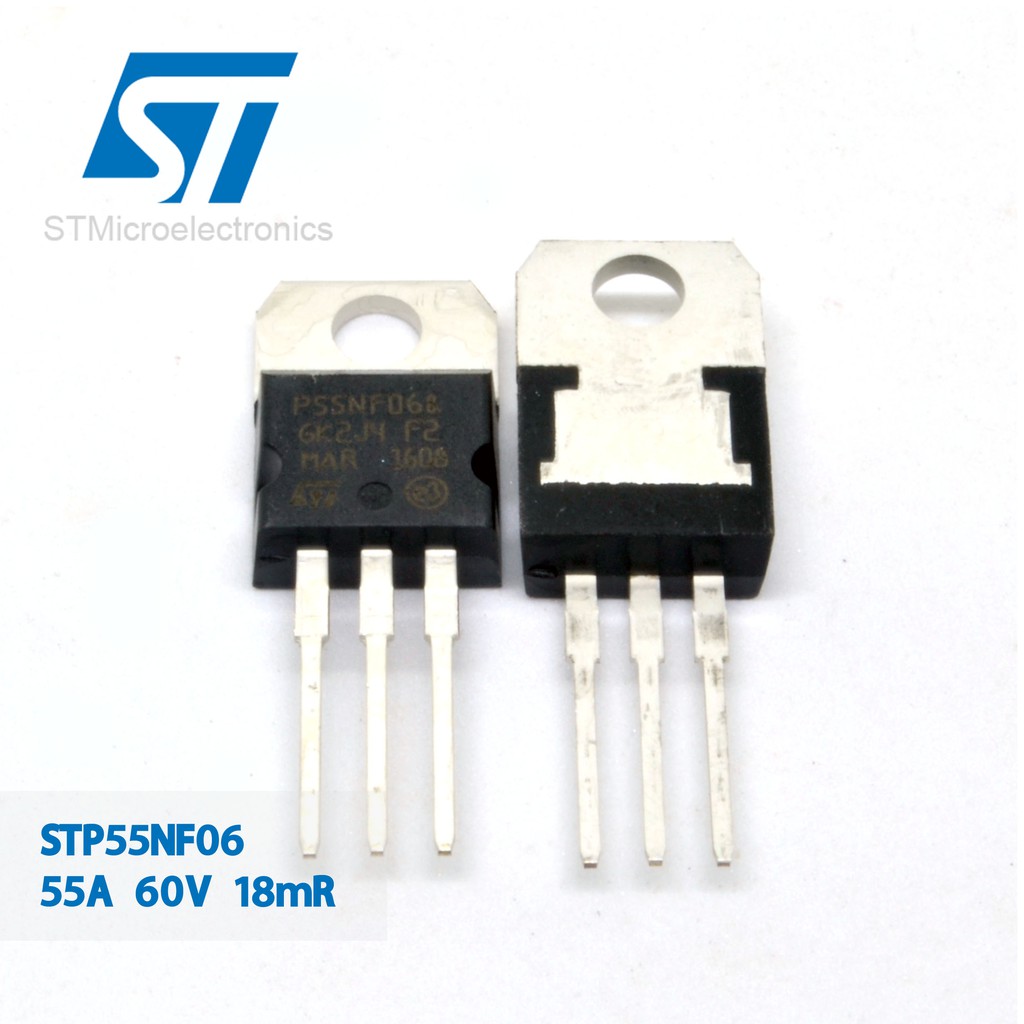 (1ตัว) [FET] STP55NF06 N-ch Power Mosfet 55A 60V 0.014R