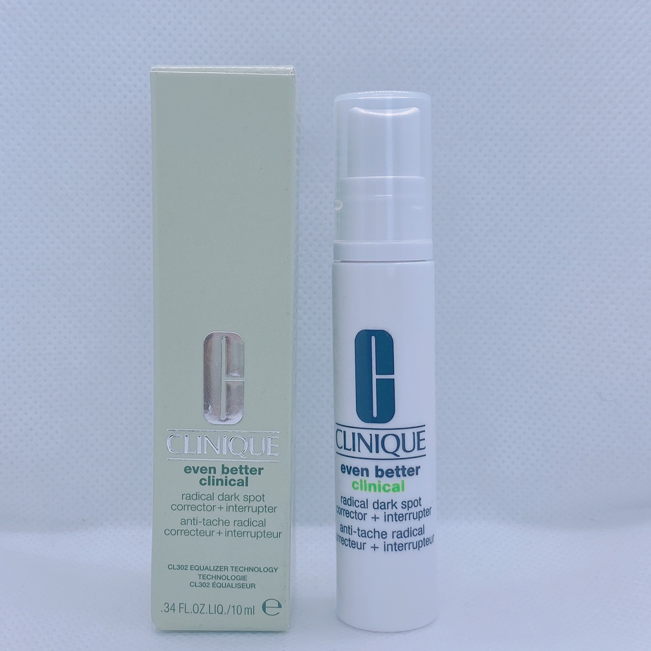 สูตรใหม่ CLINIQUE เซรั่มลดรอยสิวและจุดด่างดำ Clinique Even Better Clinical Radical Dark Spot Corrector + Interrupter ขนาดทดลอง