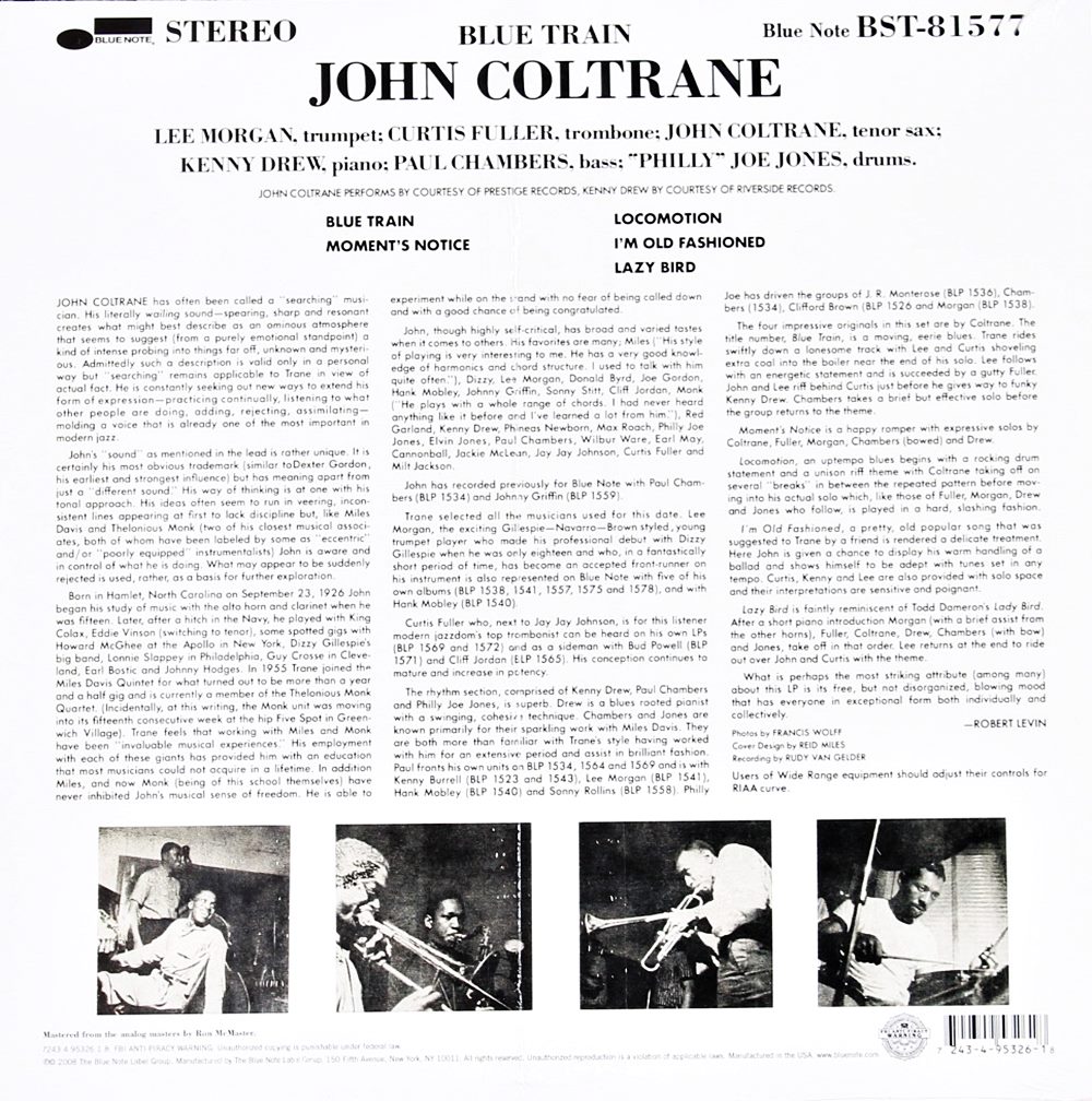 John Coltrane - Blue Train 1lp NEW