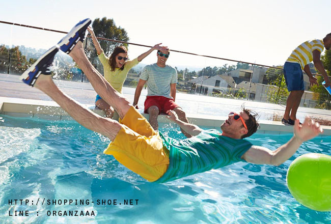 Crocs Beach Line Lace-up Boat Shoe - Navy / White ของแท้ Outlet ไทยและอเมริกา