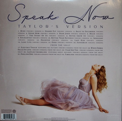 Taylor Swift - Speak Now Taylor Version (Lilac Marbled Vinyl) 3Lp New