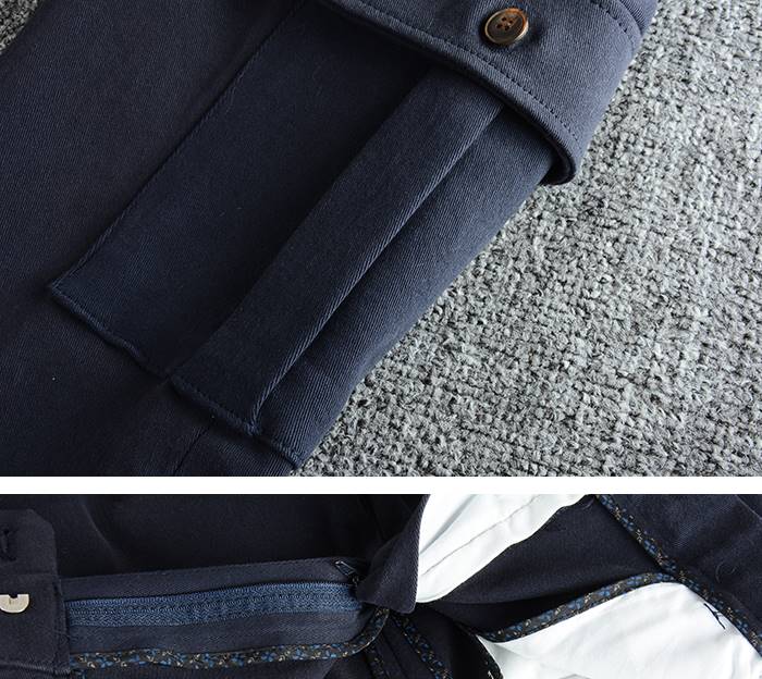 กางเกงสแล็ค แฟชั่น แต่งกระเป๋าข้าง สีเขียว No. 30