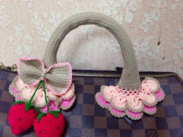 ไหมหุ้มหูกระเป๋า คอลเลคชั่น สีชมพู