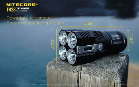 ไฟฉายแรงสูง สปอร์ไลท์ Nitecore TM28 พร้อมแบตและสายชาร์จ