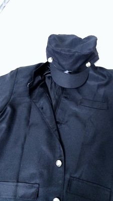 ชุดเสื้อ กางเกงพร้อมหมวก คอจีนกระดุมผ่า สีขาว ดำSize No สูง110 120 130 140 150 160 170 180