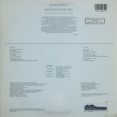 Shadowfax - Watercourse Way 1Lp