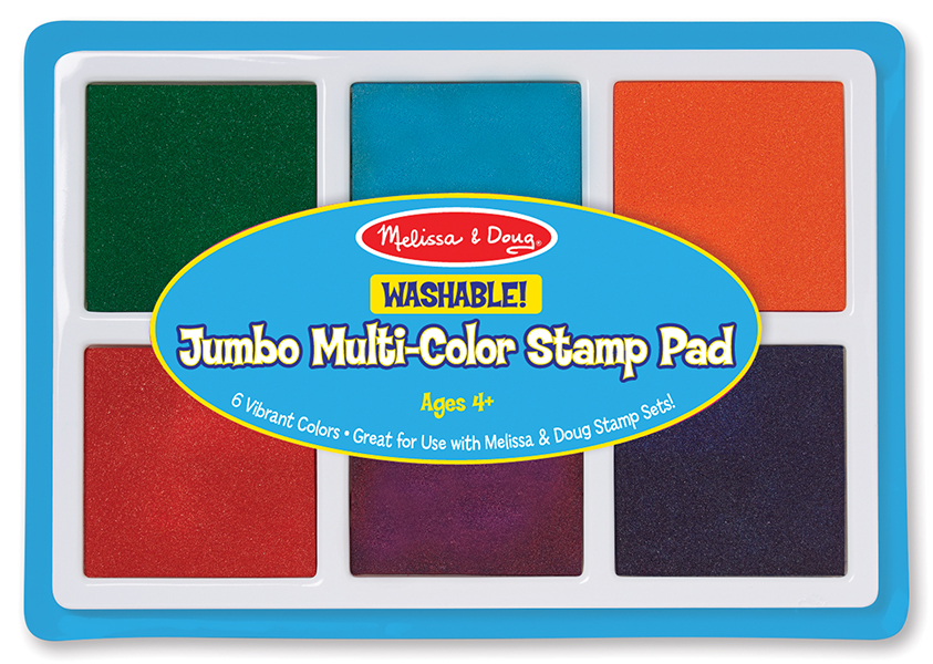ชุดแท่นหมึก สีรุ้ง Jumbo Multi-Color Stamp Pad ปลอดสารพิษ รุ่น 2419 ยี่ห้อ Melissa & Doug