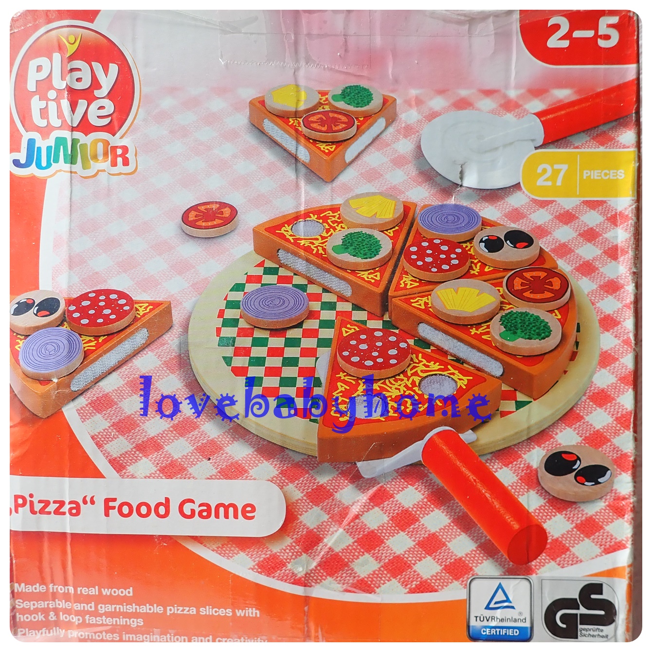 ของเล่นไม้ ชุดพิซซ่า Pizza food game กล่องบุบนิดหน่อย