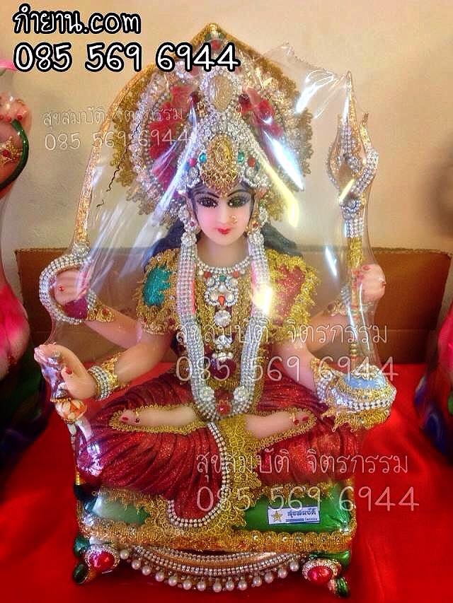 พระแม่อุมาเทวี แต่งผ้า-แต่งเพชร 9"