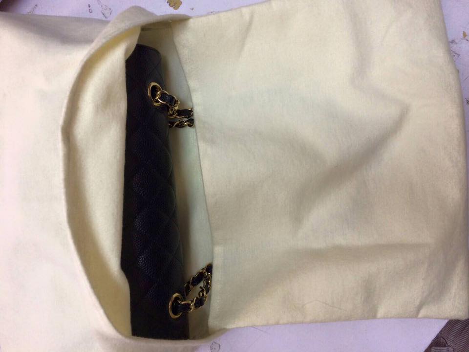 ถุงผ้าสำลีเก็บกระเป๋า Chanel 12นิ้ว classic, boy, chanel reissue 227