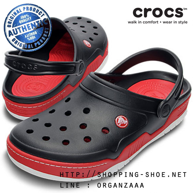 Front Court Clog - Black / Red ของแท้ Outlet ไทยและอเมริกา
