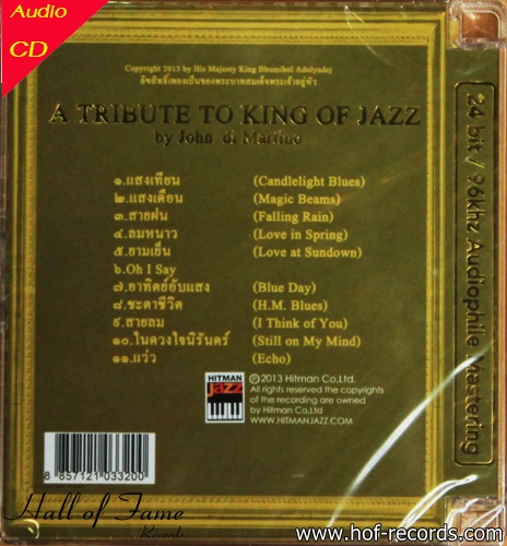 CD A tribute to King of Jazz by John di Martino Vol.1 New ( 24 bit *Audiohhile ) + EMS 50