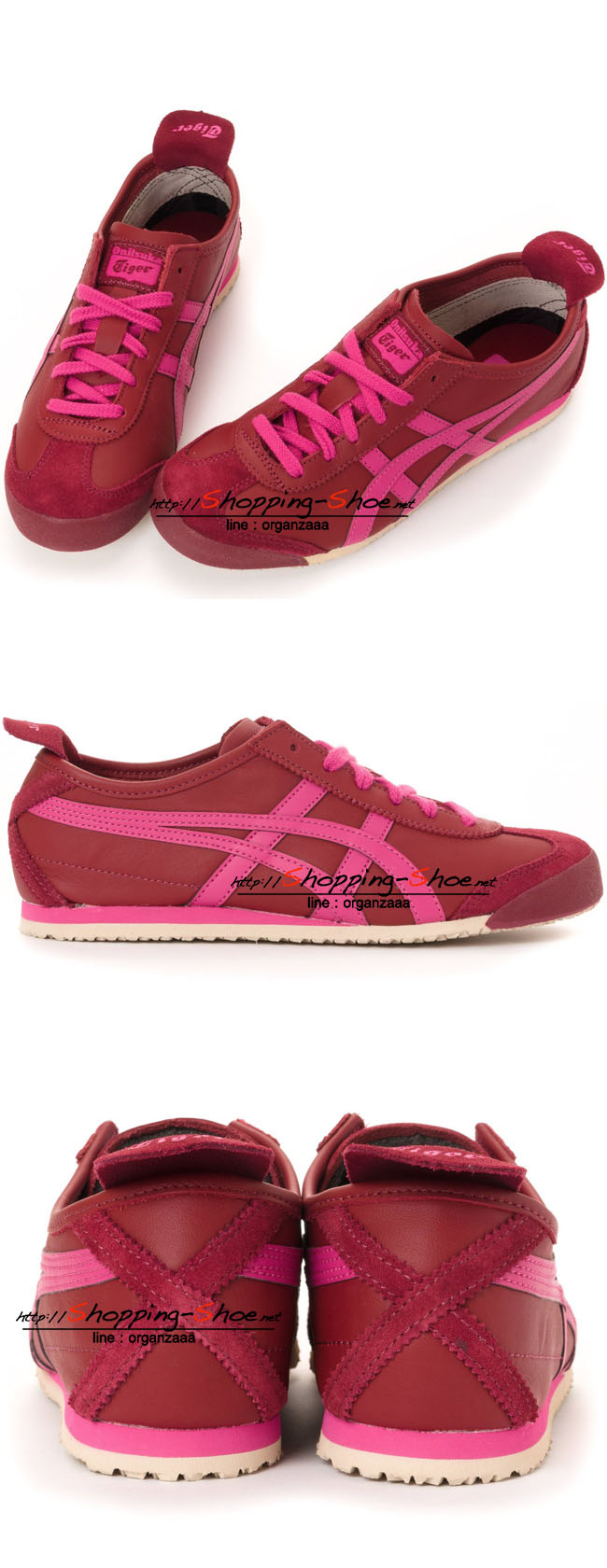 Onitsuka Tiger Mexico 66 - Burgundy / Magenta ของแท้ มีกล่อง ป้ายครบ