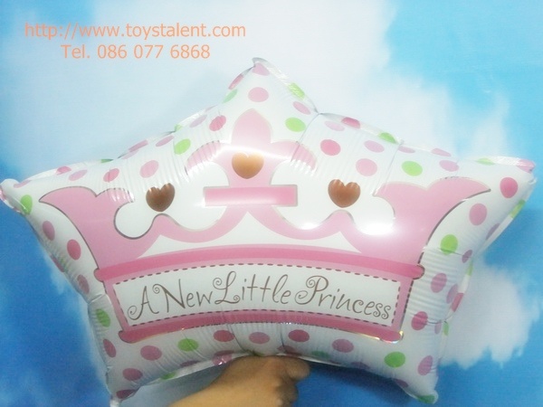 บอลลูนฟลอย์มงกุฎเด็กหญิง A New Little Princess - A New Little Princess Foil Balloon / Item No.TL-C024