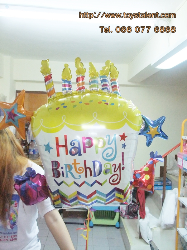 ลูกโป่งฟลอย์นำเข้า Happy Birthday Cupcake Star / Item No. AG-28796 แบรนด์ Anagram ของแท้