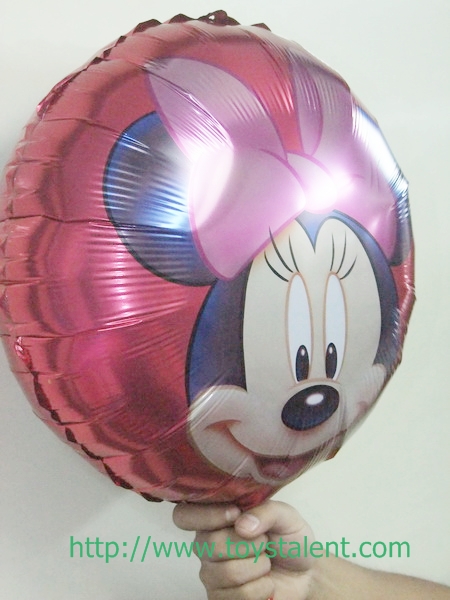 ลูกโป่งฟลอย์ทรงกลมพิมพ์ลายหน้ามินนี่เมาส์ ไซส์ 18" - Minney Mouse round Shape Foil Balloon / Item No.TL-A111