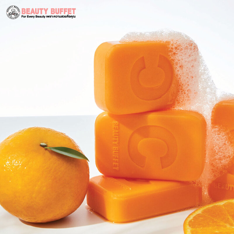 บิวตี้บุฟเฟต์ วิตามิน ซี ออร่า โซป (100 กรัม) BEAUTY BUFFET VITAMIN C AURA  SOAP - Qwang Beauty Shop : Inspired by LnwShop.com (v2)