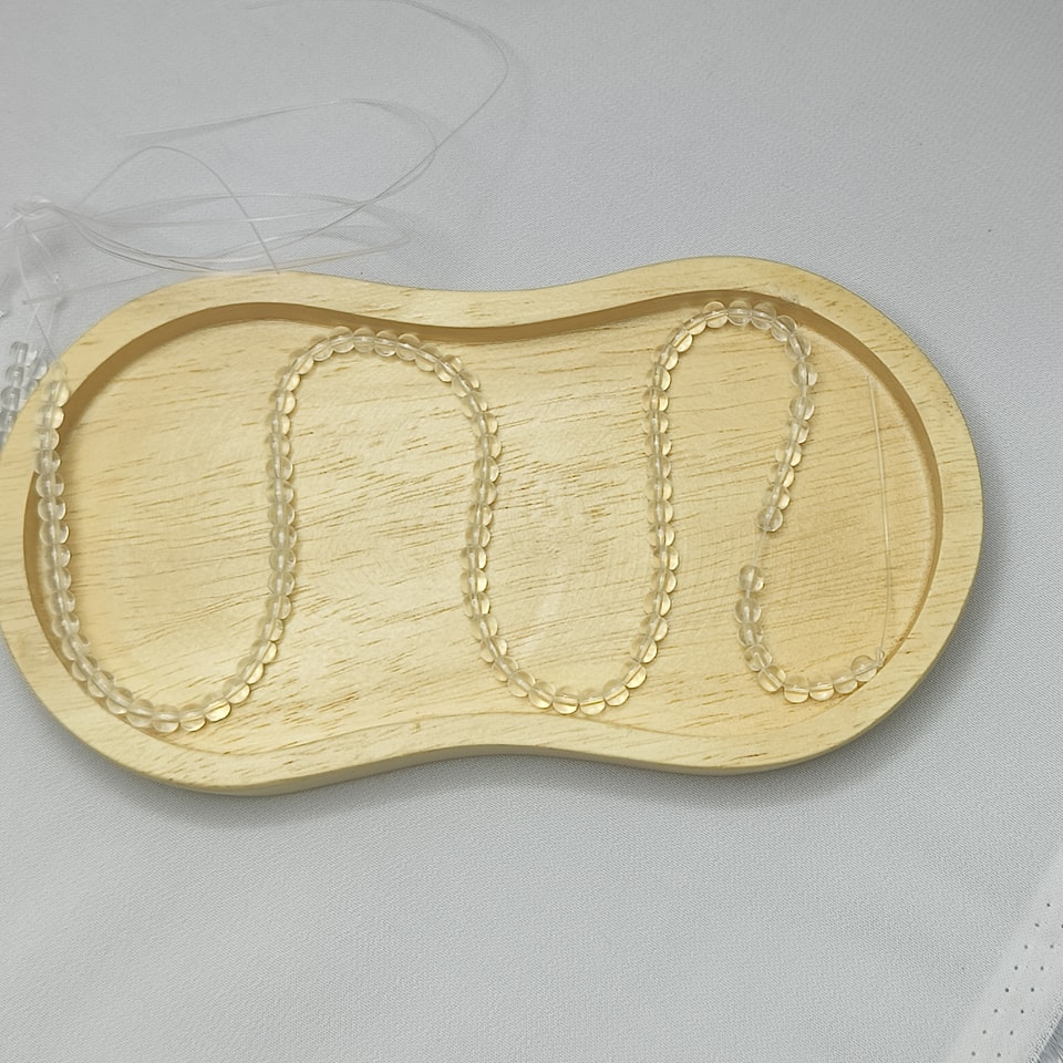 หินควอตซ์ใส หินฟื้นฟูพลัง - เป็นที่ยอมรับ งดงาม พละกำลัง ยาว 37 ซม. - 6 มิล (63 เม็ด)