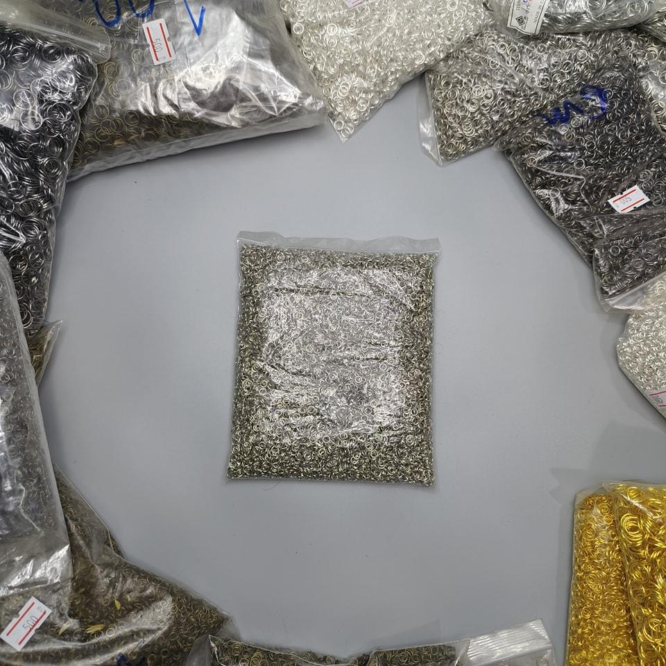 ห่วงทำสร้อย 8 มิล สีโรเดียม 1 กิโล อะไหล่ทำเครื่องประดับ