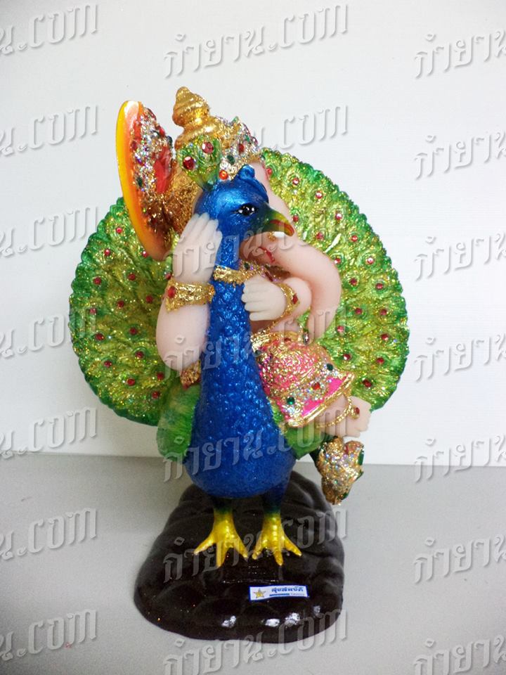 พระพิฆเนศ ทรงนกยูง สูง 34 cm กว้าง 31 cm