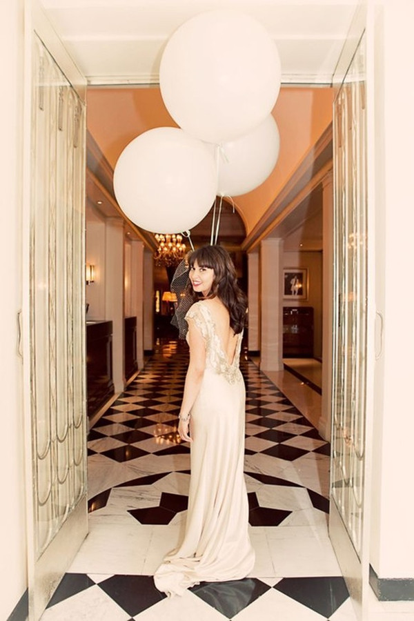 ลูกโป่งกลมจัมโบ้ไซส์ใหญ่ 36" Latex Balloon RB WHITE 3FT สีขาว/ Item No. TQ-42847 แบรนด์ Qualatex