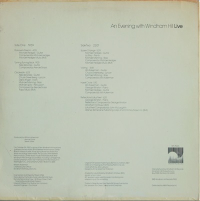 An Evening With Windham Hill Live 1Lp