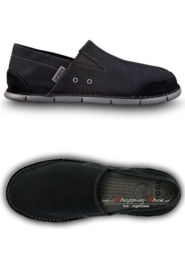 Crocs Men's Cabo Loafer - Black / Graphite ของแท้ Outlet ไทยและอเมริกา