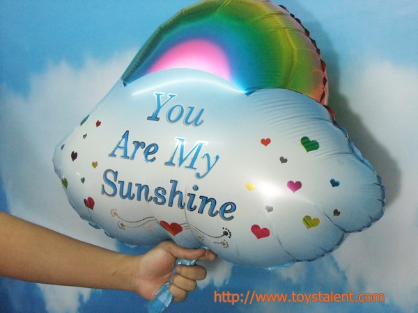 ลูกโป่งฟลอย์ทรงก้อนเมฆและสายรุ้ง You Are My Sunshine-You Are My Sunshine Cloud Shape Foil Balloon/ Item No. TL-E054