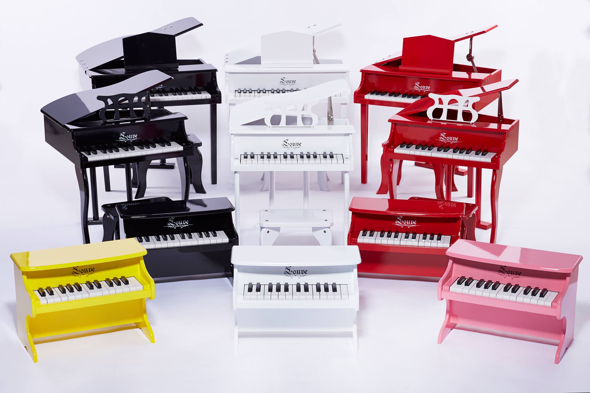 มินิเปียโน เครื่องดนตรีจากไม้ขนาดเล็ก Mini Piano 25 Key TableTop LOUVE