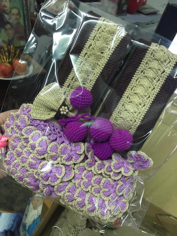 ไหมหุ้มหูกระเป๋า collection สีม่วง