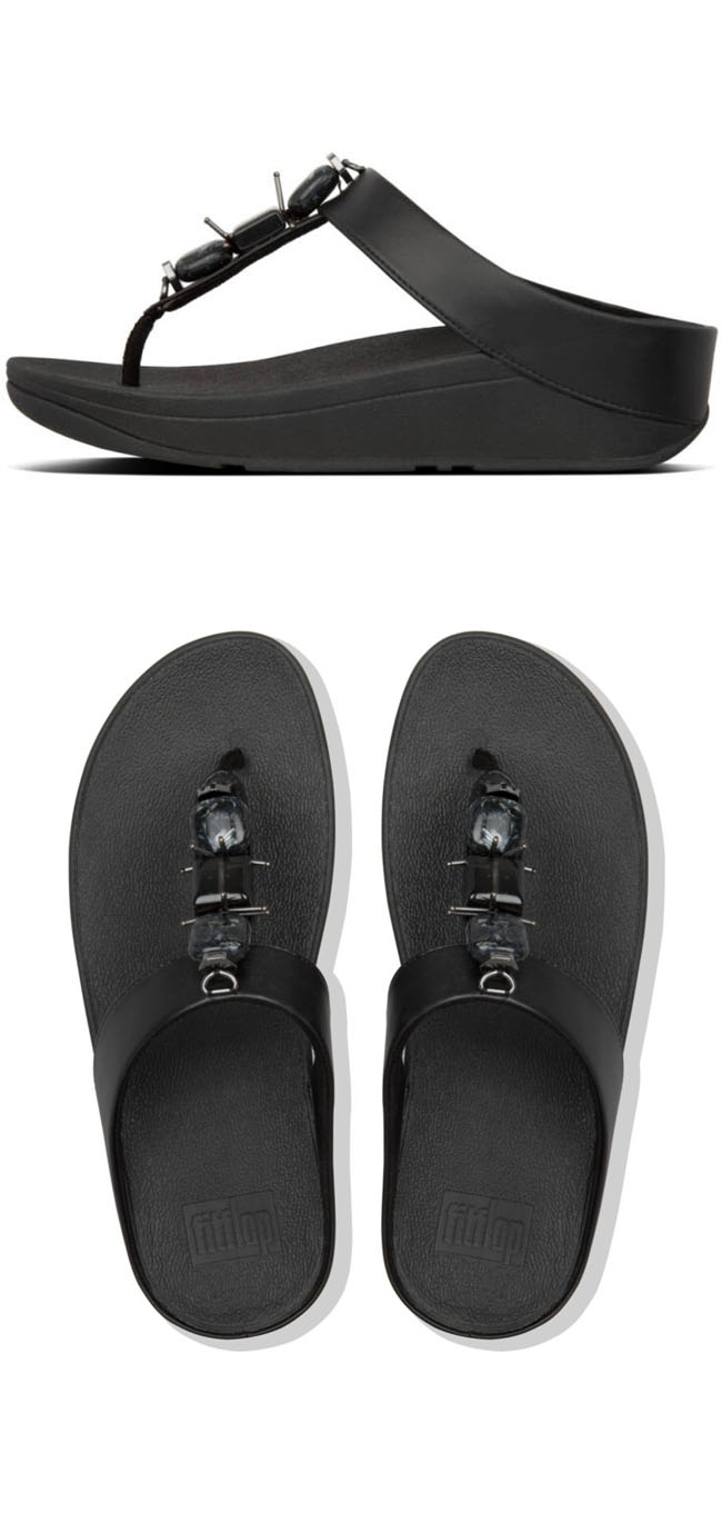 Fitflop Fino Marble Gem Black ของแท้ นำเข้าจาก USA และ UK