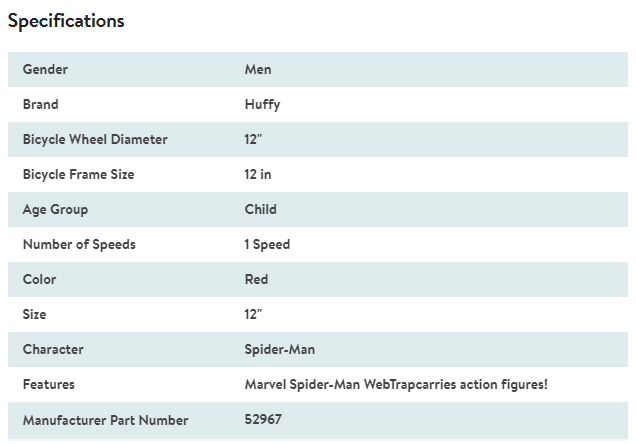 Marvel Spider-Man Bike by Huffy จักรยานเด็ก จักรยานขาไถ เพื่อพัฒนาการของลูกน้อย