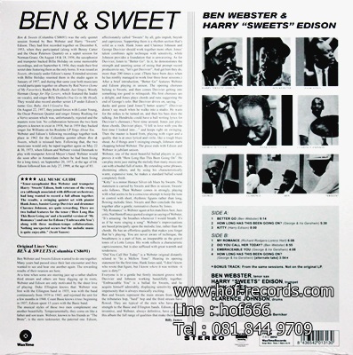 Ben Webster & Harry Edison - Ben & Sweets 1Lp N.