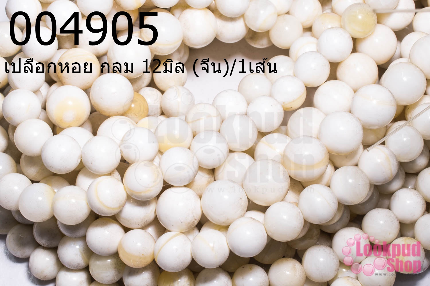 เปลือกหอย กลม 12มิล (จีน)/1เส้น