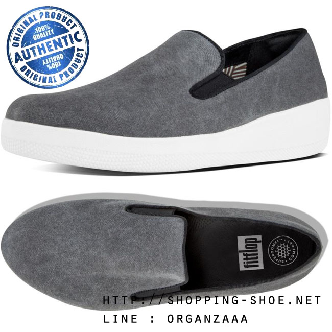 Fitflop Superskate Canvas Loafers Black ของแท้ นำเข้าจาก USA และ UK