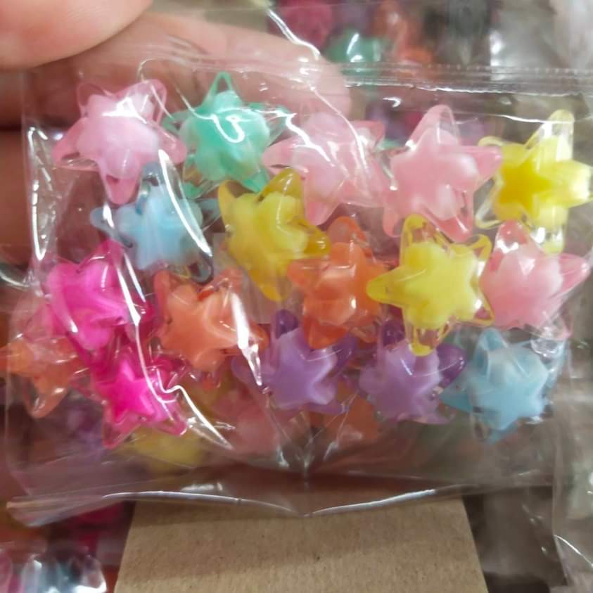 ลูกปัดแฟนซีตกแต่ง ดาว แบบที่1 ถุงละ 20บาท!!