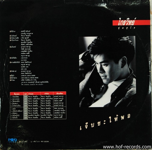 ไกรวิทย์ พุ่มสุโข - เจ็บซะให้พอ ปก VG++ แผ่น NM