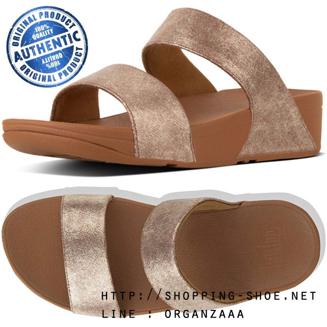 Fitflop Shimmy Tan Foil Print Slide ของแท้ นำเข้าจาก USA และ UK