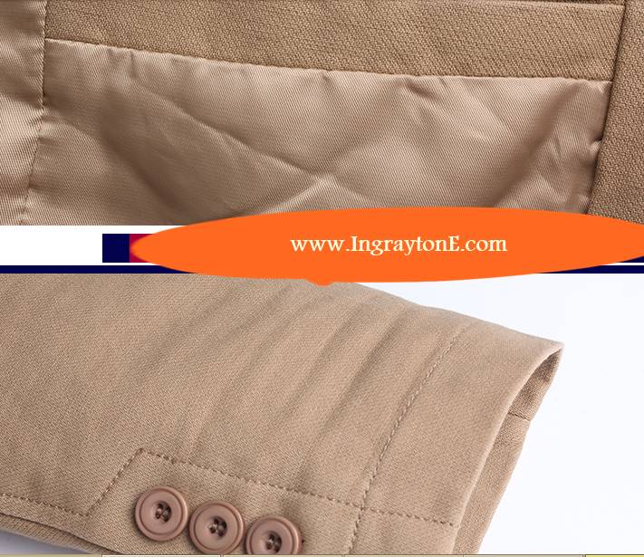 เสื้อสูทลำลองแฟชั่นผู้ชายแต่งอกซ้าย Size No.42 43 น้ำเงิน กากี