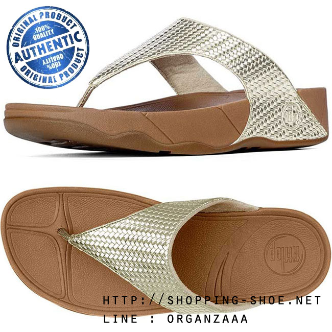 Fitflop Lulu Weave Pale Gold ของแท้ นำเข้าจาก USA และ UK