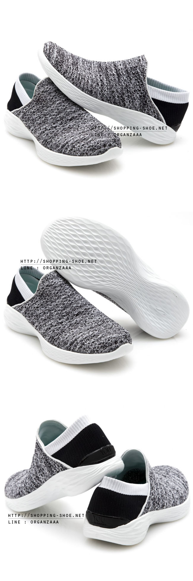 You by Skechers - White / Black ของแท้ นำเข้าจาก USA และ UK