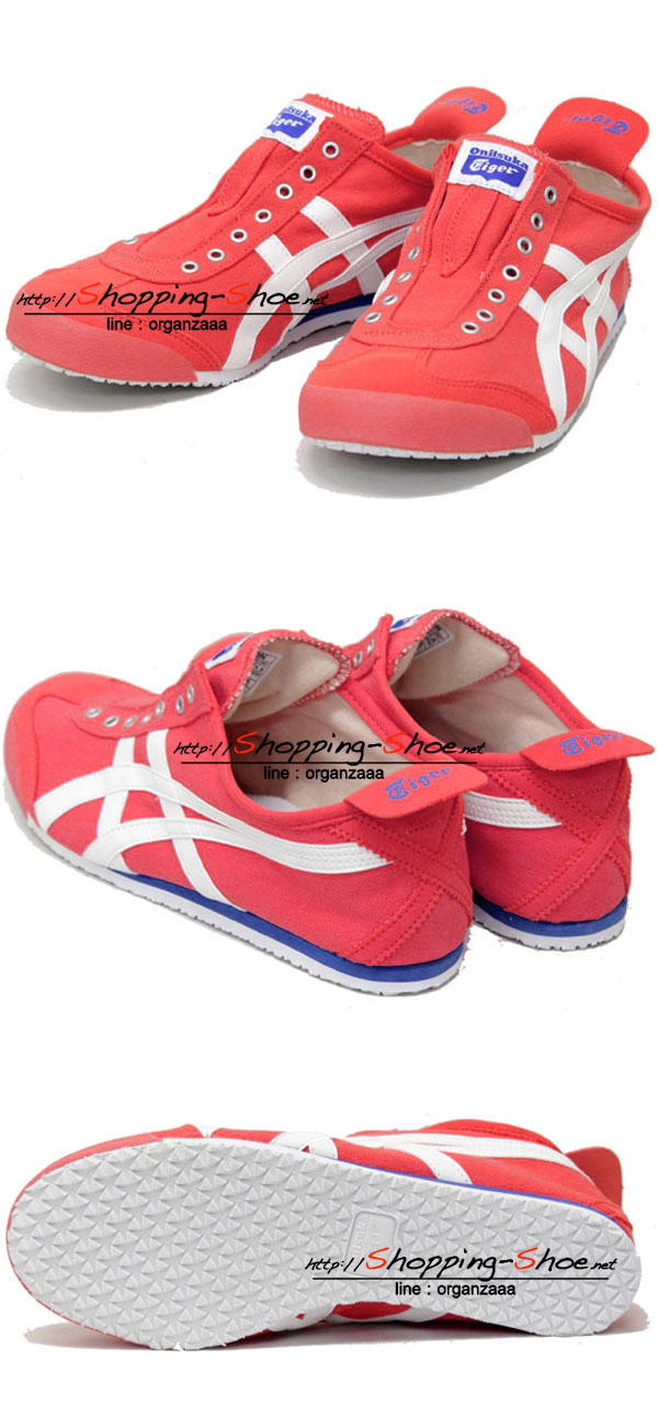 Onitsuka Tiger Mexico 66 Slip On - Hot Coral / White ของแท้ มีกล่อง ป้ายครบ