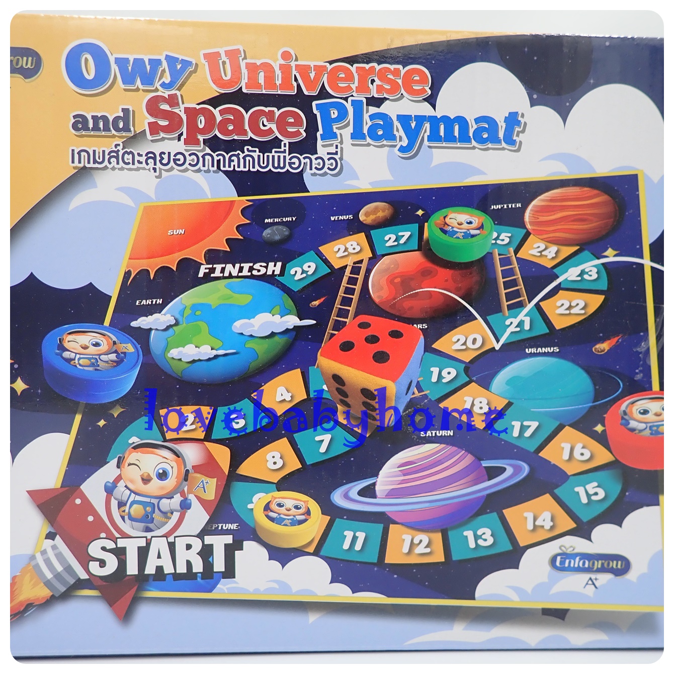 แผ่นเกม เกมส์ตะลุยอวกาศ แผ่นรองนั่ง Space playmat
