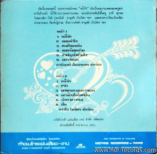 ธานินทร์ - ดาวใจ ชุด หนี้รัก ปก VG++แผ่น VG++