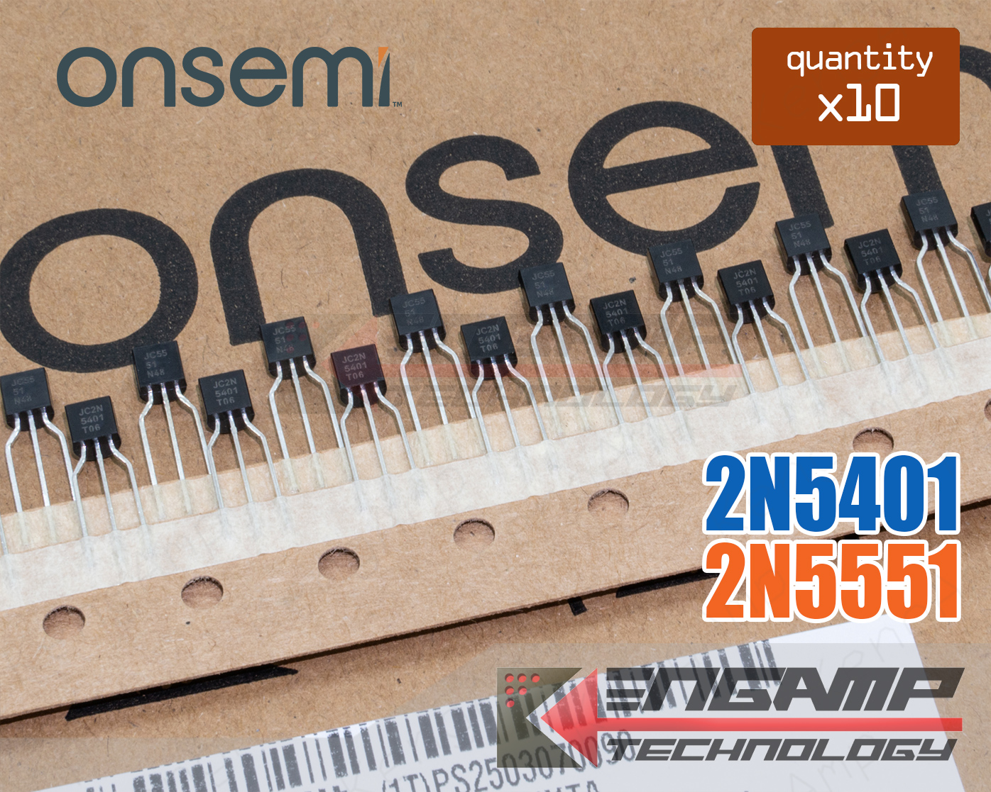 (มีตัวเลือก) [TR] 2N5401หรือ 2N5551 ONSEMI PNP NPN 0.6A 160V