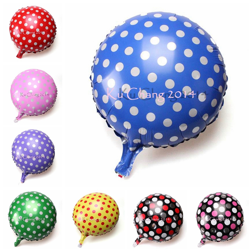 ลูกโป่งฟลอย์ทรงกลม Polk Dot จุดเล็กสีเขียวไซส์ 18 นิ้ว - Round Shape Balloon Small Polka Dot Green 18" / Item No. TL-G034 สำเนา